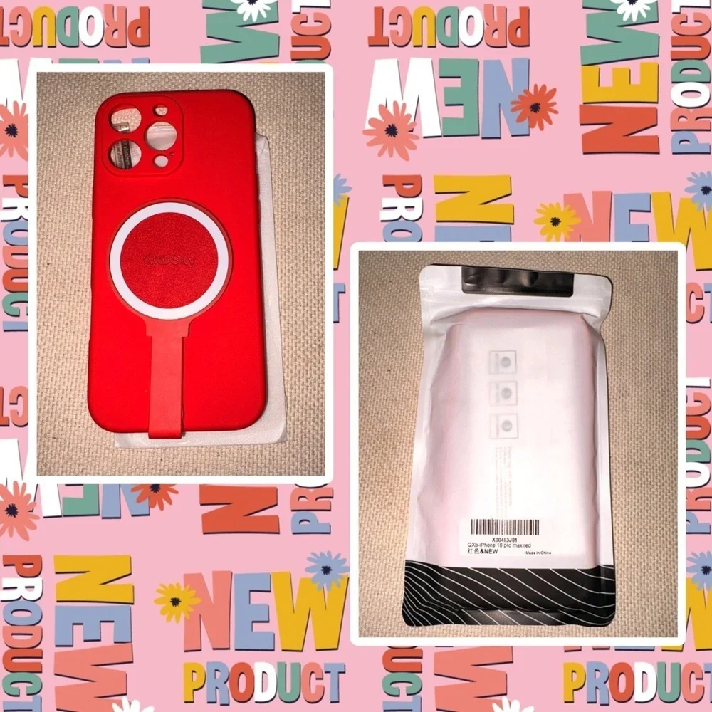 🎈🆕🎈Red Phone Case for iPhone 16 Pro Max